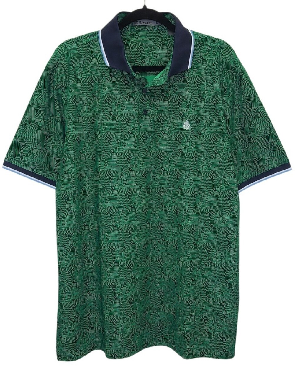 G/Fore Golf Polo Fingerprint Tech Pique Clover Extra Large